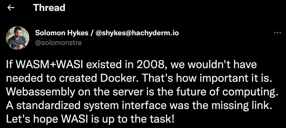 WebAssembly and Docker side by side